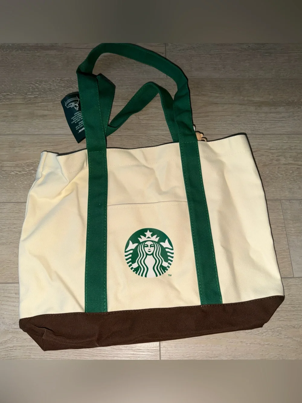 Disney Park Days & Lattes Starbucks Canvas Tote Bag - Green & Cream